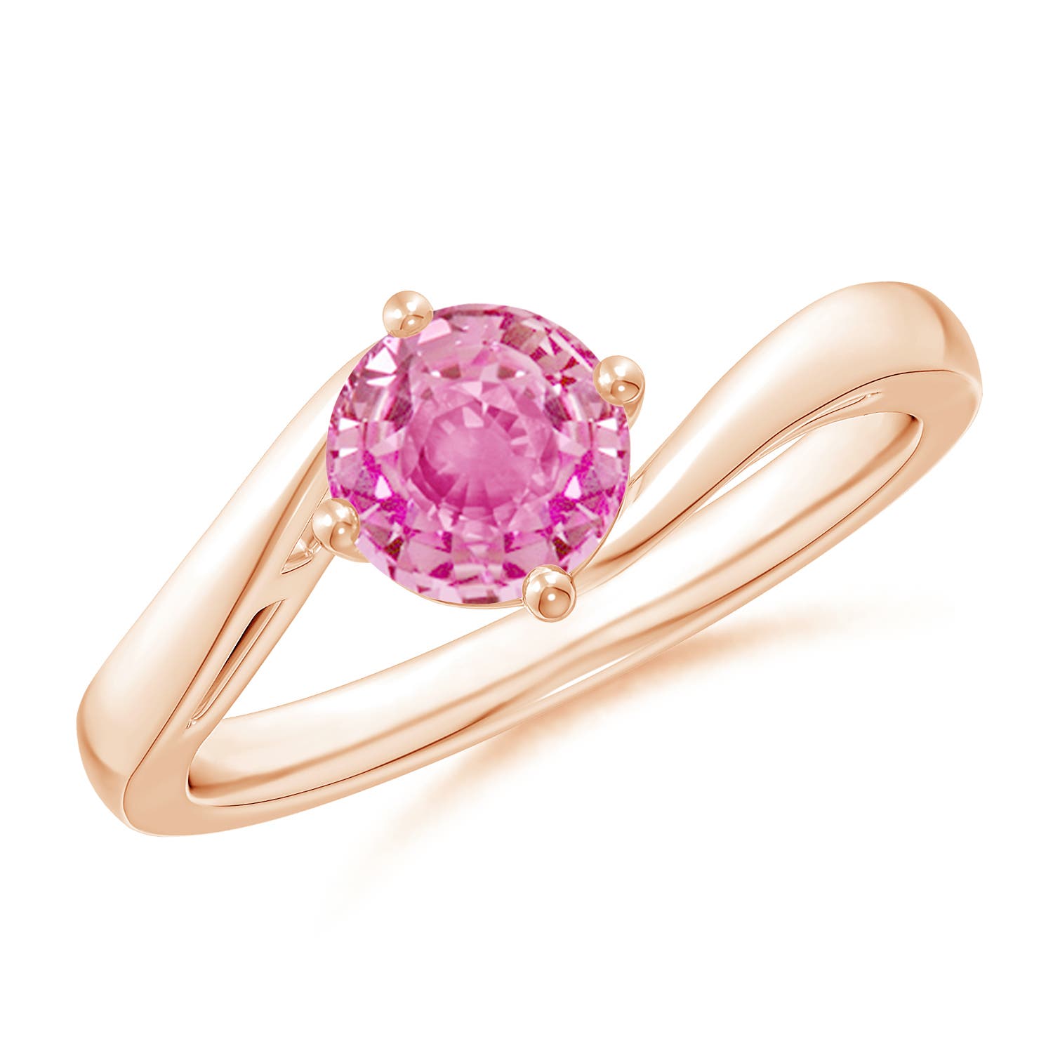 AA - Pink Sapphire / 1 CT / 14 KT Rose Gold