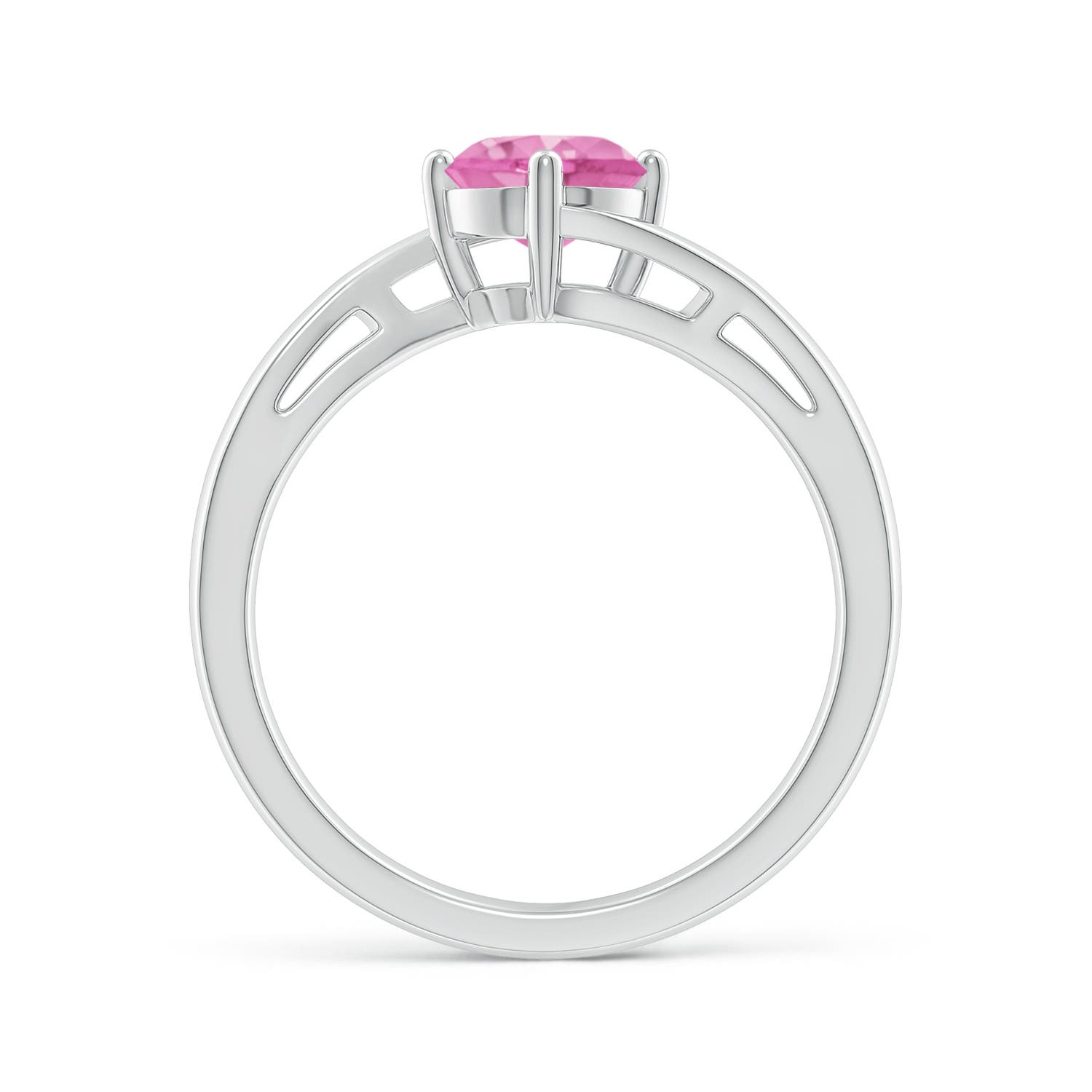 AA - Pink Sapphire / 1 CT / 14 KT White Gold