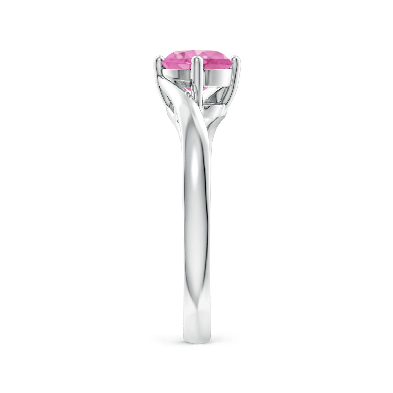 AA - Pink Sapphire / 1 CT / 14 KT White Gold