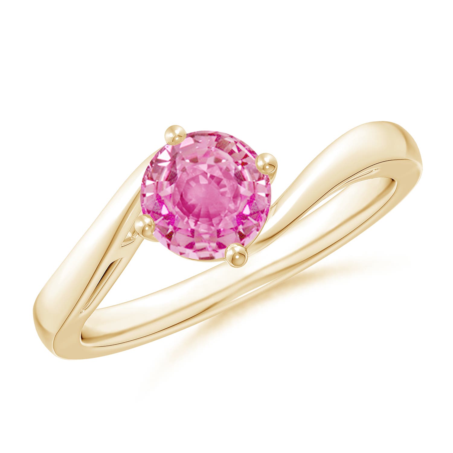 AA - Pink Sapphire / 1 CT / 14 KT Yellow Gold