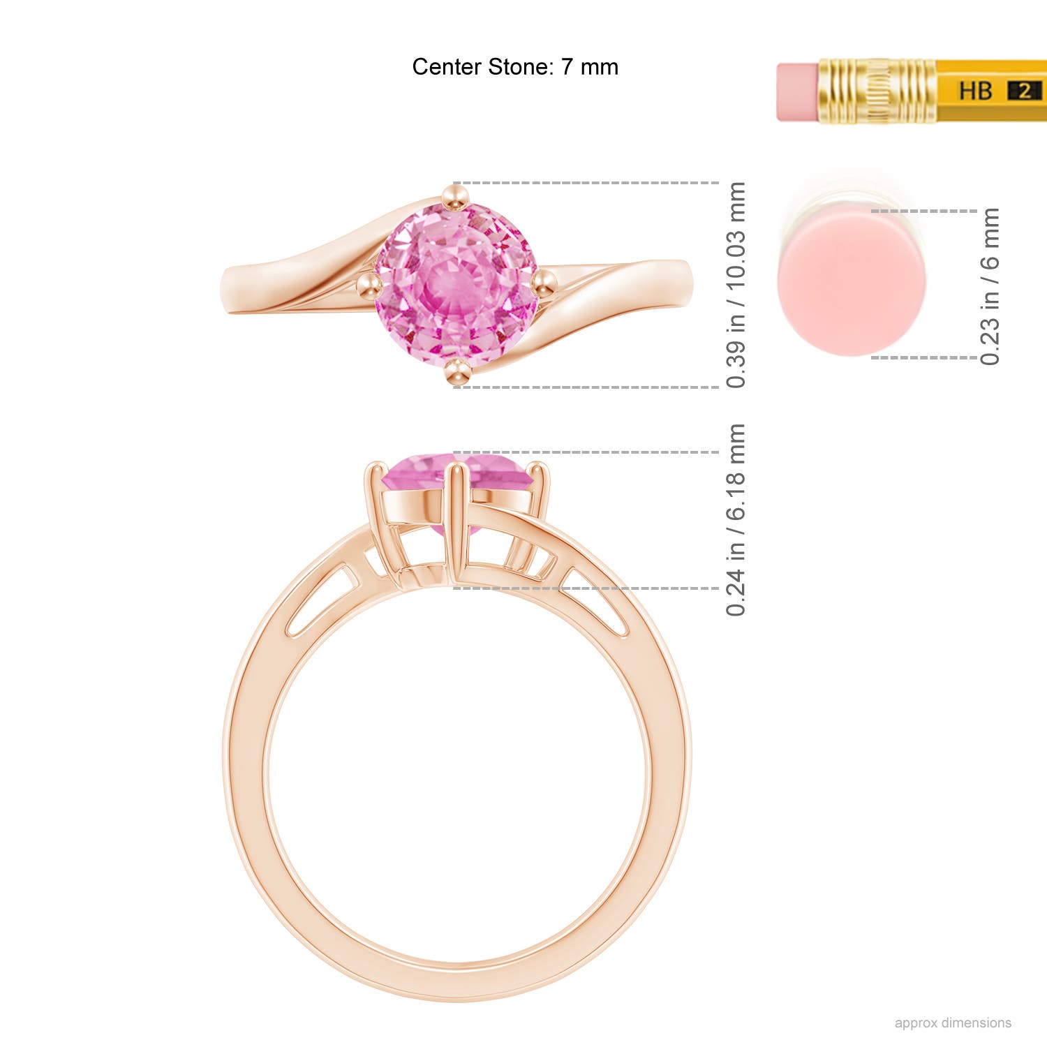 A - Pink Sapphire / 1.6 CT / 14 KT Rose Gold