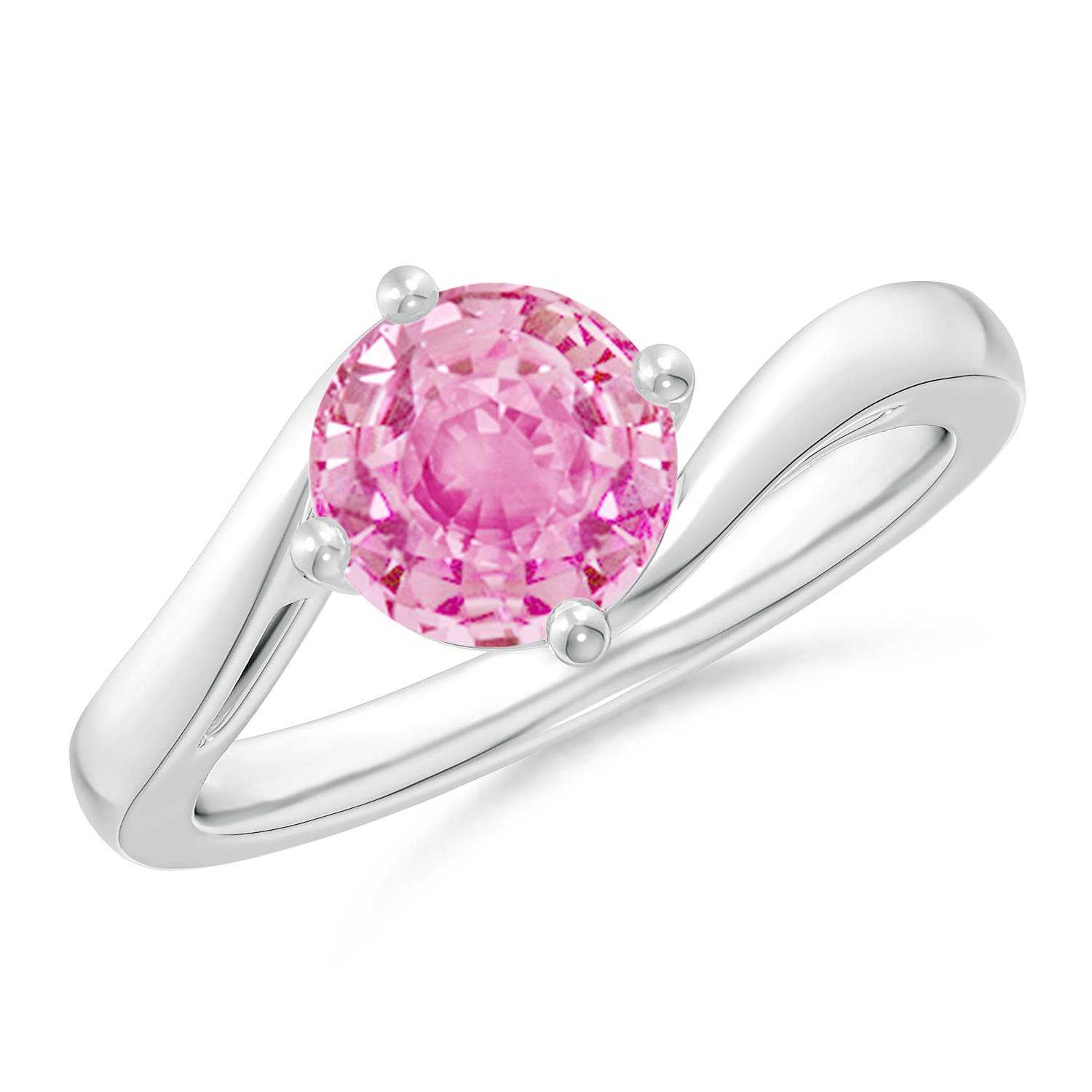 A - Pink Sapphire / 1.6 CT / 14 KT White Gold