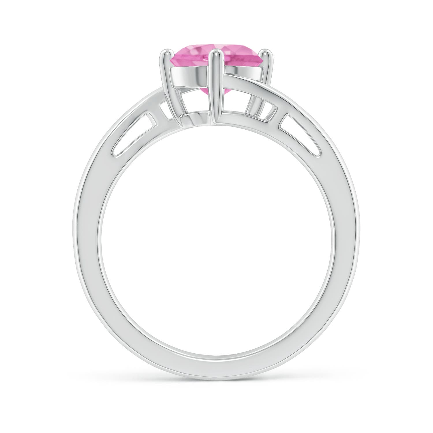 A - Pink Sapphire / 1.6 CT / 14 KT White Gold