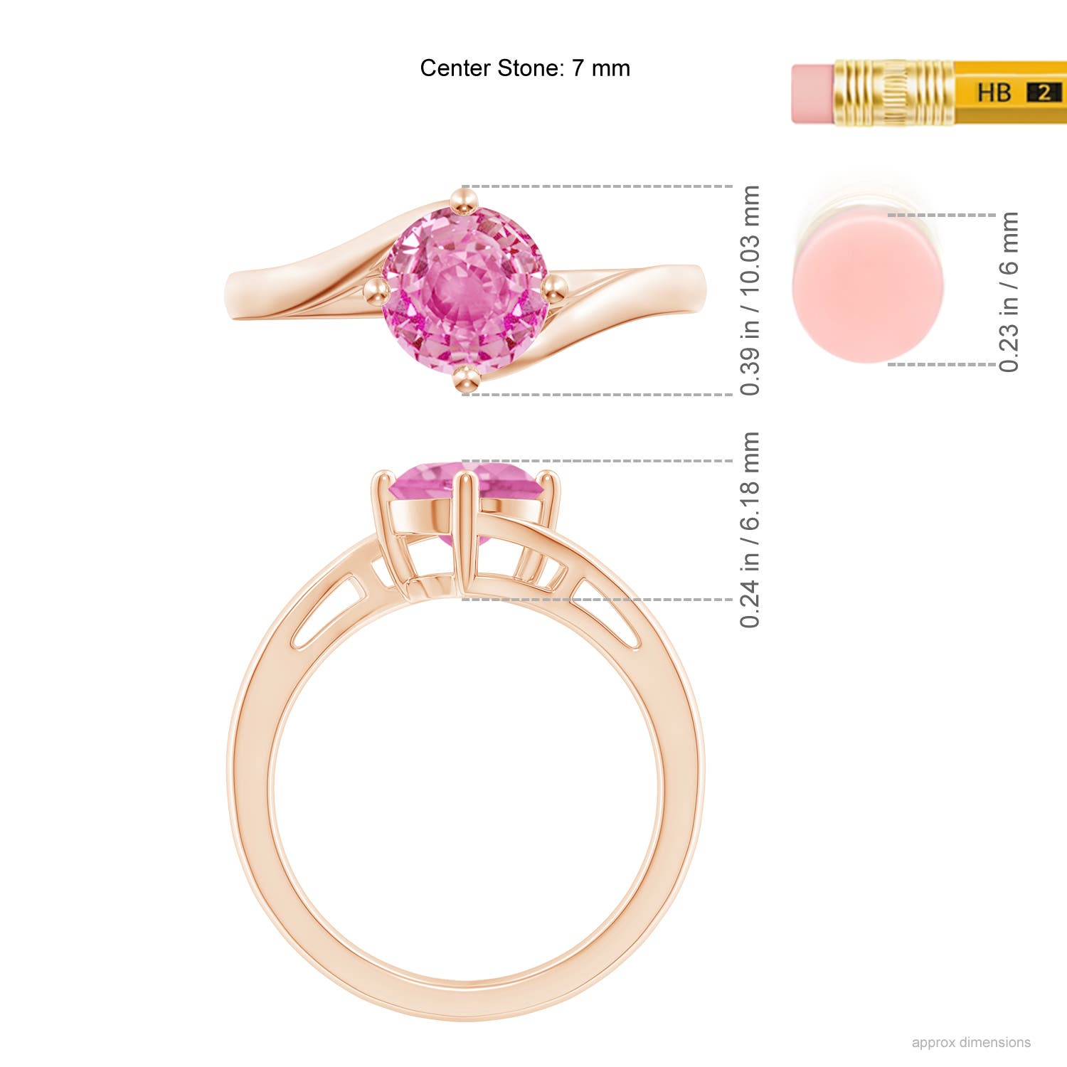 AA - Pink Sapphire / 1.6 CT / 14 KT Rose Gold