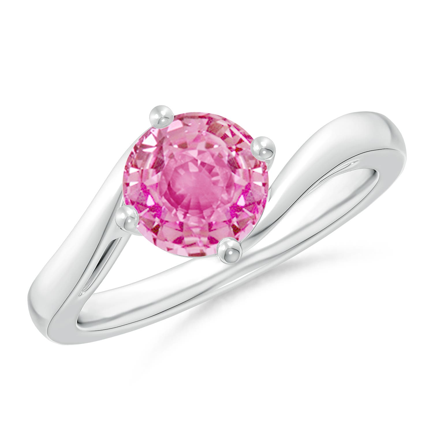 AA - Pink Sapphire / 1.6 CT / 14 KT White Gold