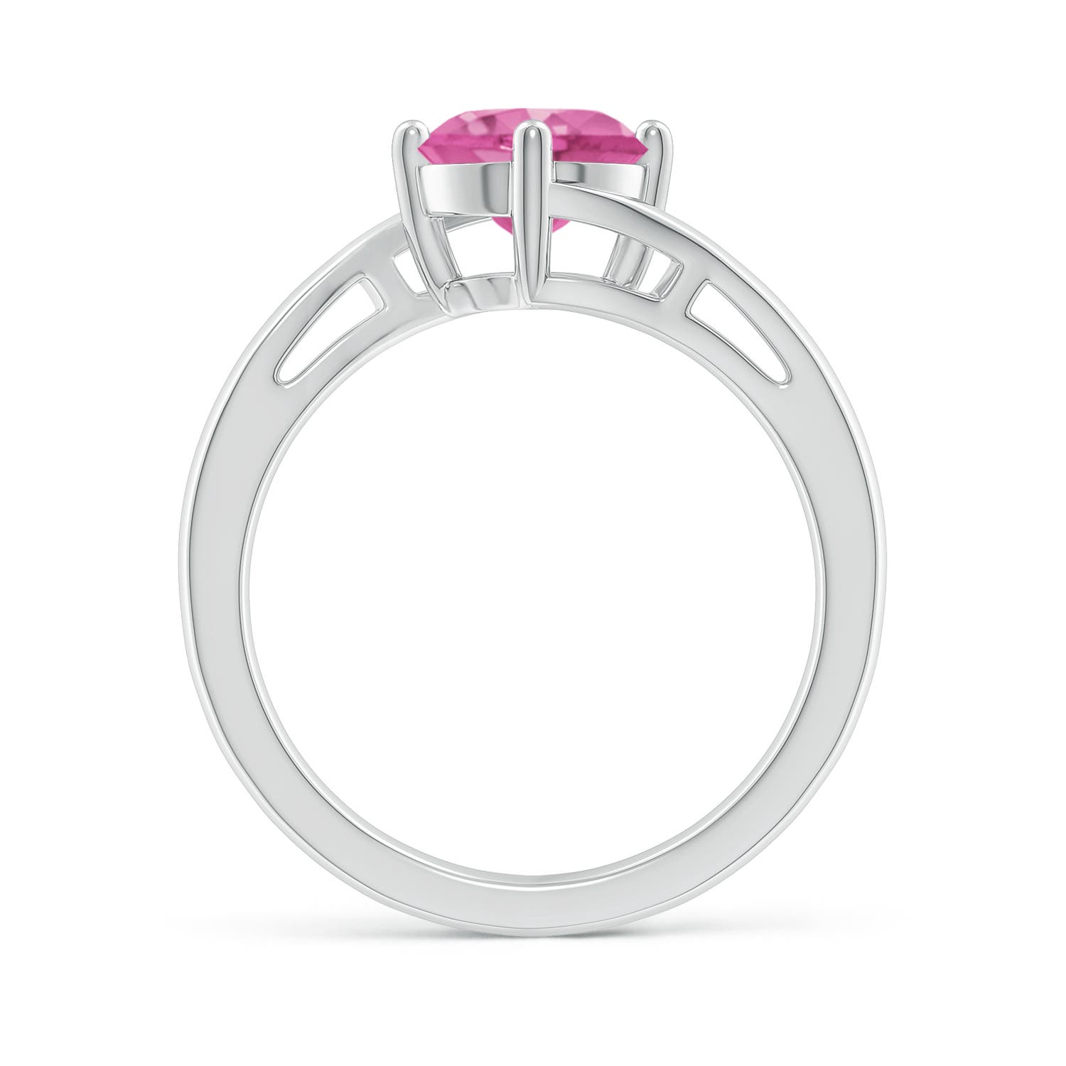 AAA - Pink Sapphire / 1.6 CT / 14 KT White Gold