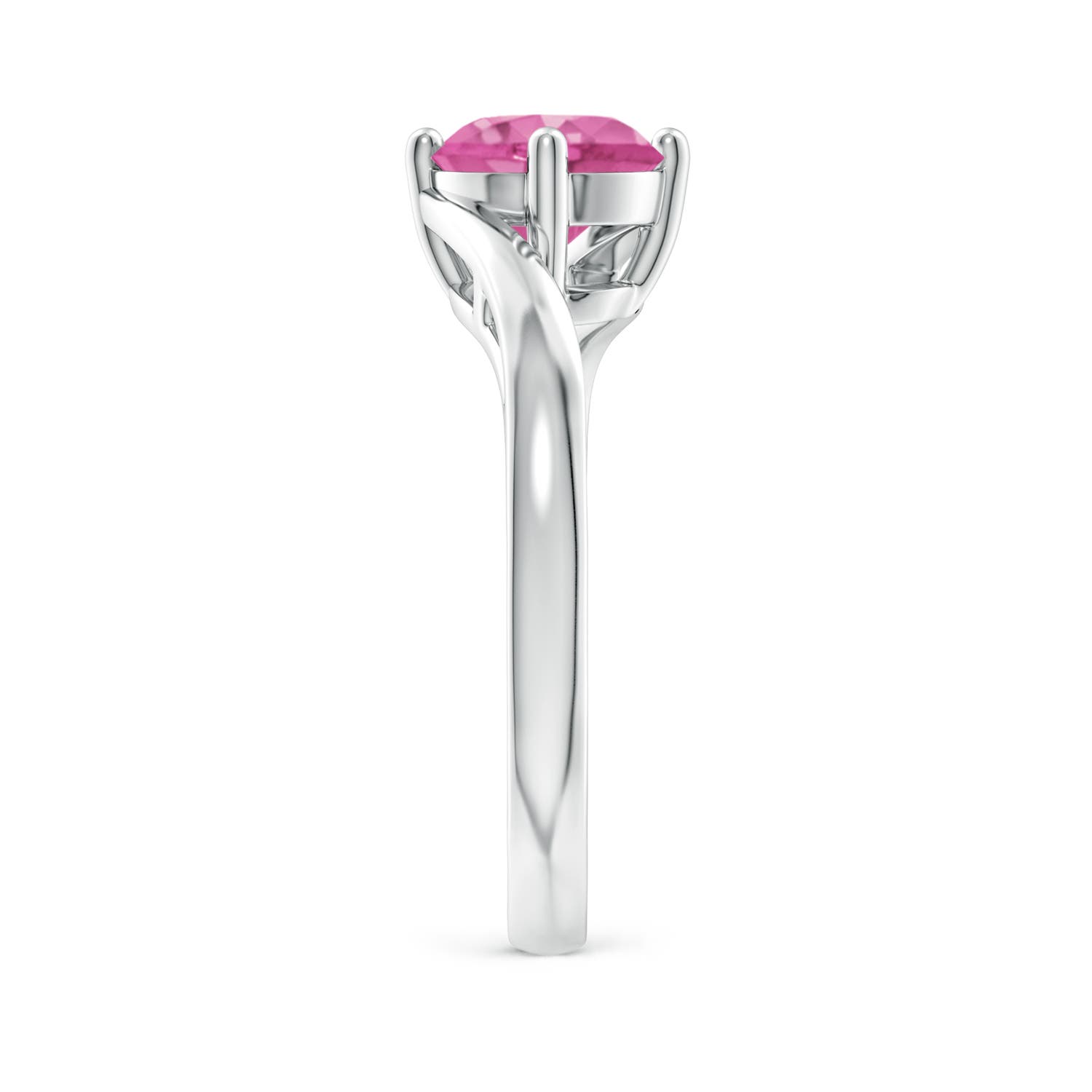 AAA - Pink Sapphire / 1.6 CT / 14 KT White Gold