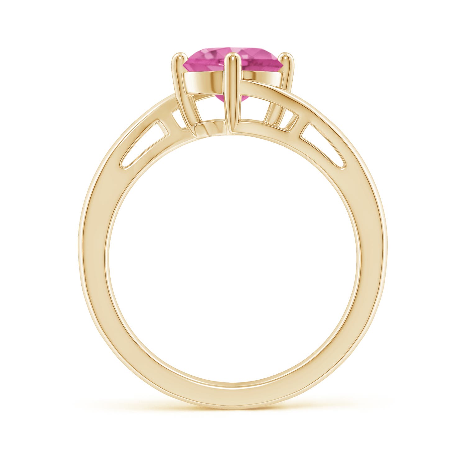 AAA - Pink Sapphire / 1.6 CT / 14 KT Yellow Gold