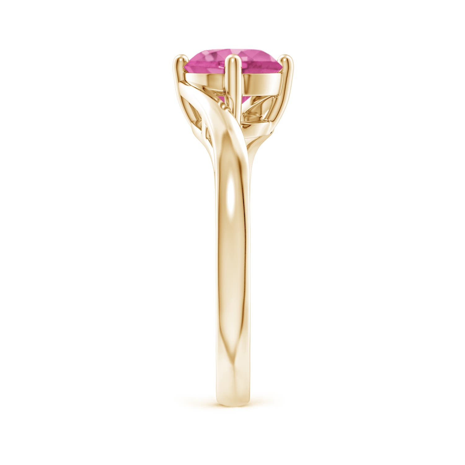 AAA - Pink Sapphire / 1.6 CT / 14 KT Yellow Gold