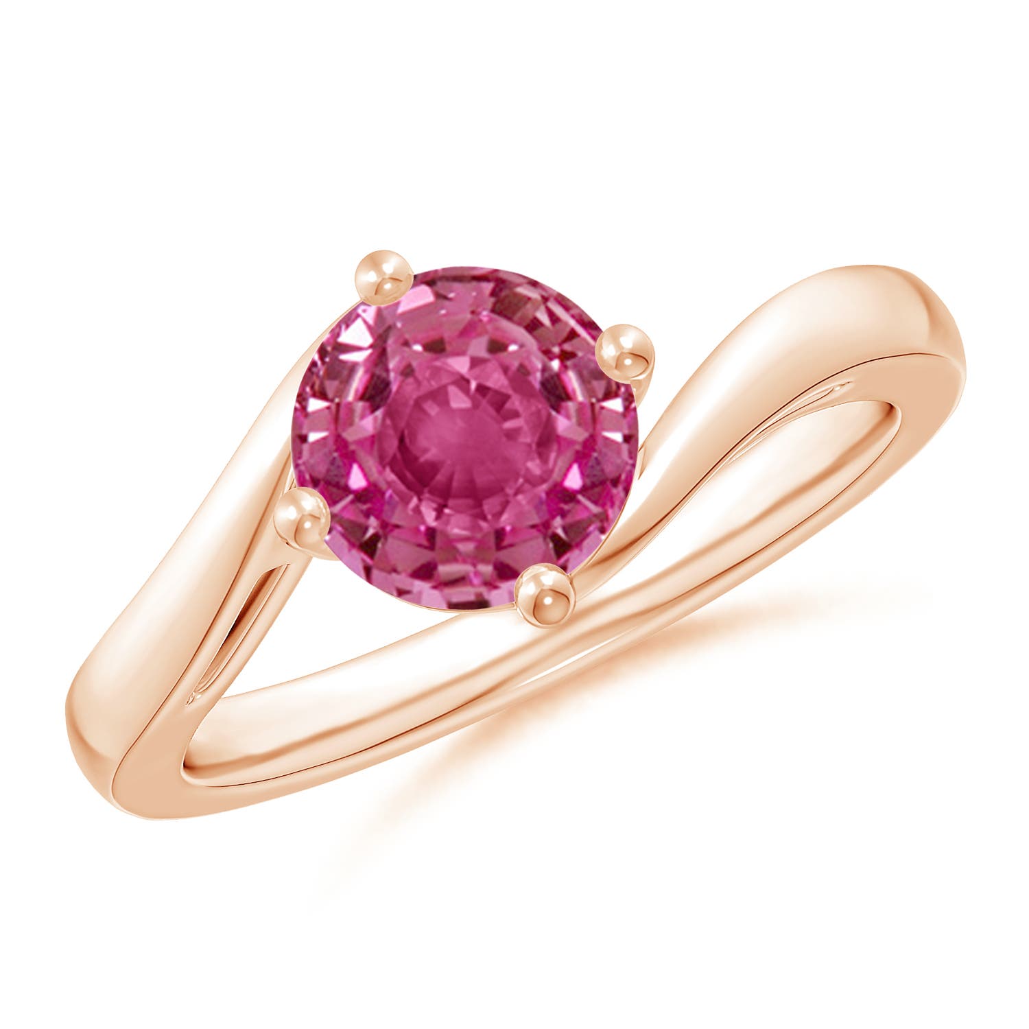 AAAA - Pink Sapphire / 1.6 CT / 14 KT Rose Gold