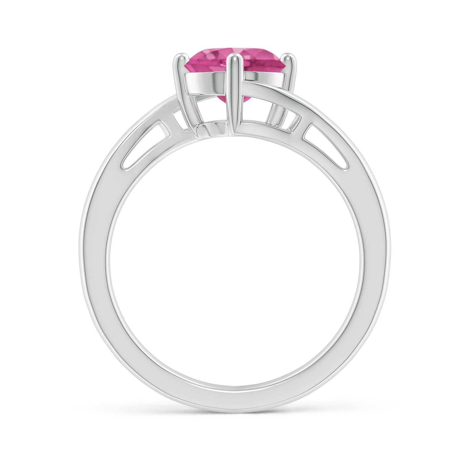 AAAA - Pink Sapphire / 1.6 CT / 14 KT White Gold