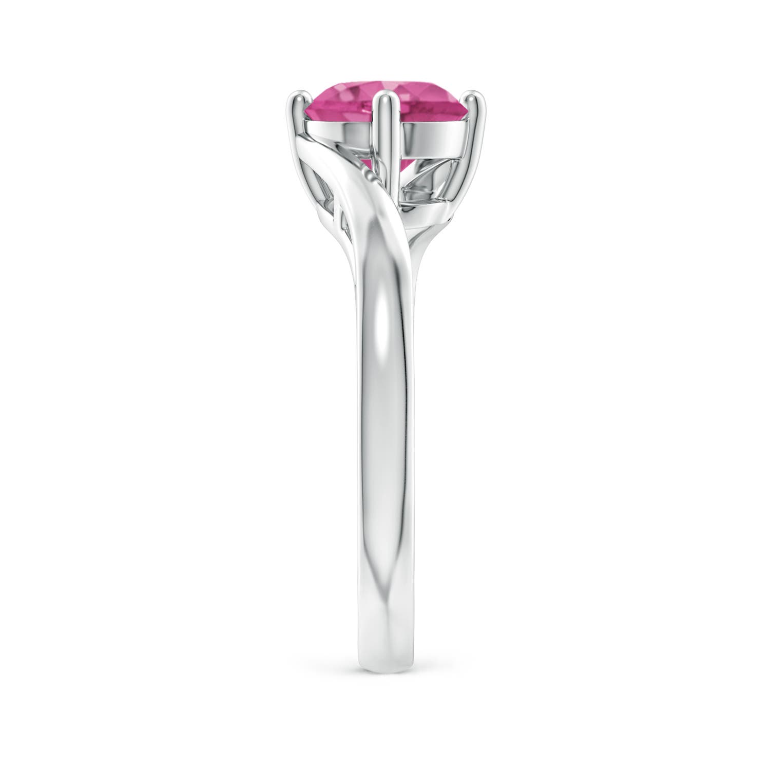 AAAA - Pink Sapphire / 1.6 CT / 14 KT White Gold