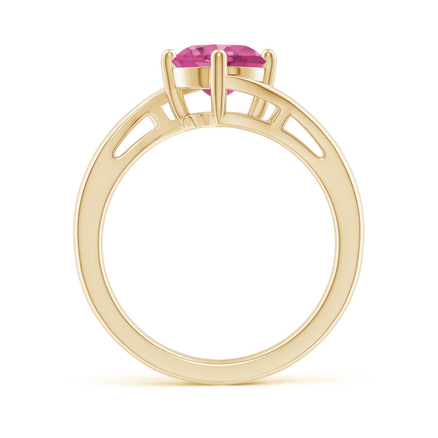 AAAA - Pink Sapphire / 1.6 CT / 14 KT Yellow Gold