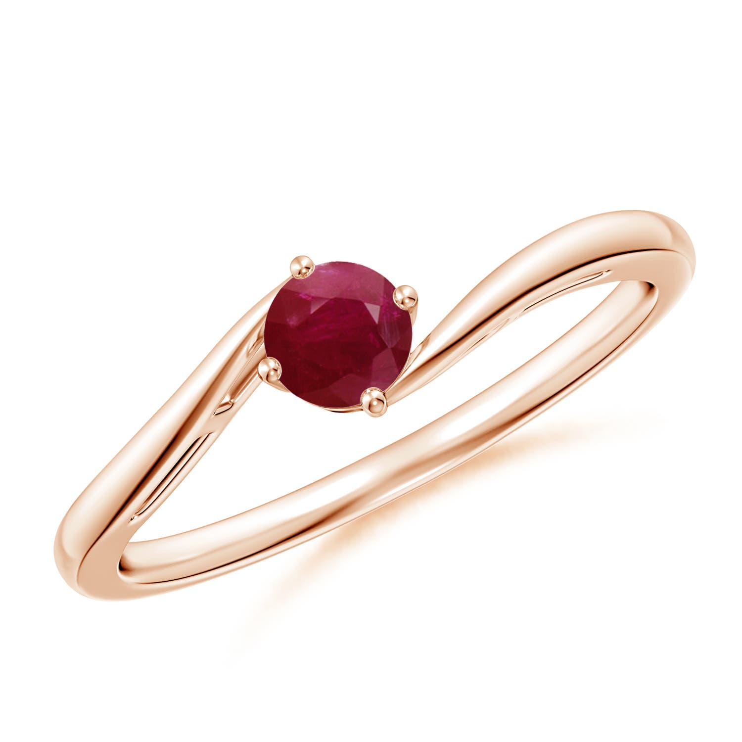 A - Ruby / 0.34 CT / 14 KT Rose Gold