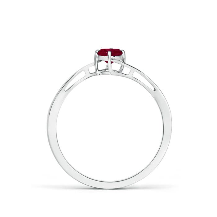 A - Ruby / 0.34 CT / 14 KT White Gold