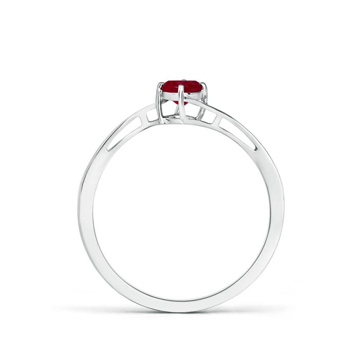 AA - Ruby / 0.34 CT / 14 KT White Gold