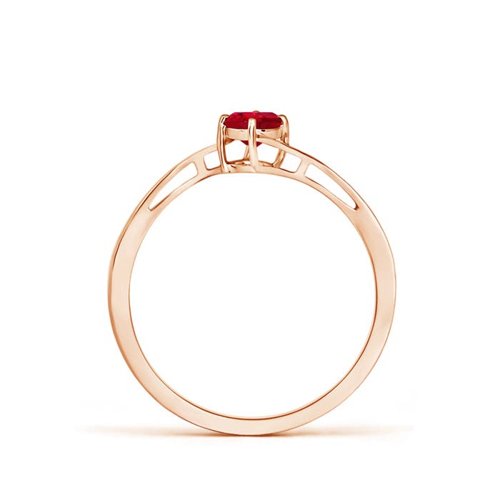 AAA - Ruby / 0.34 CT / 14 KT Rose Gold