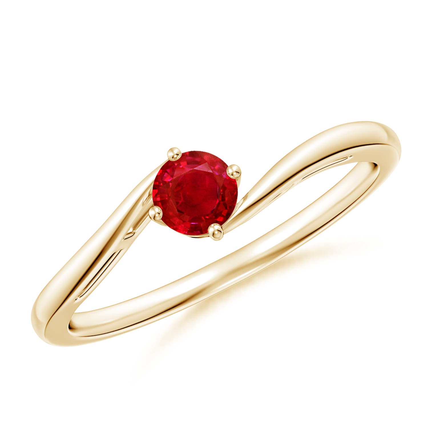 AAA - Ruby / 0.34 CT / 14 KT Yellow Gold