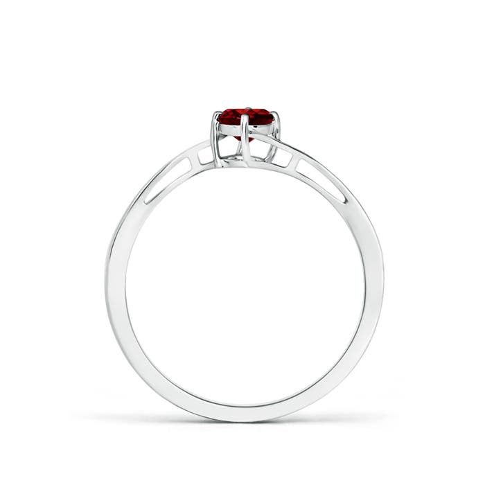 AAAA - Ruby / 0.34 CT / 14 KT White Gold