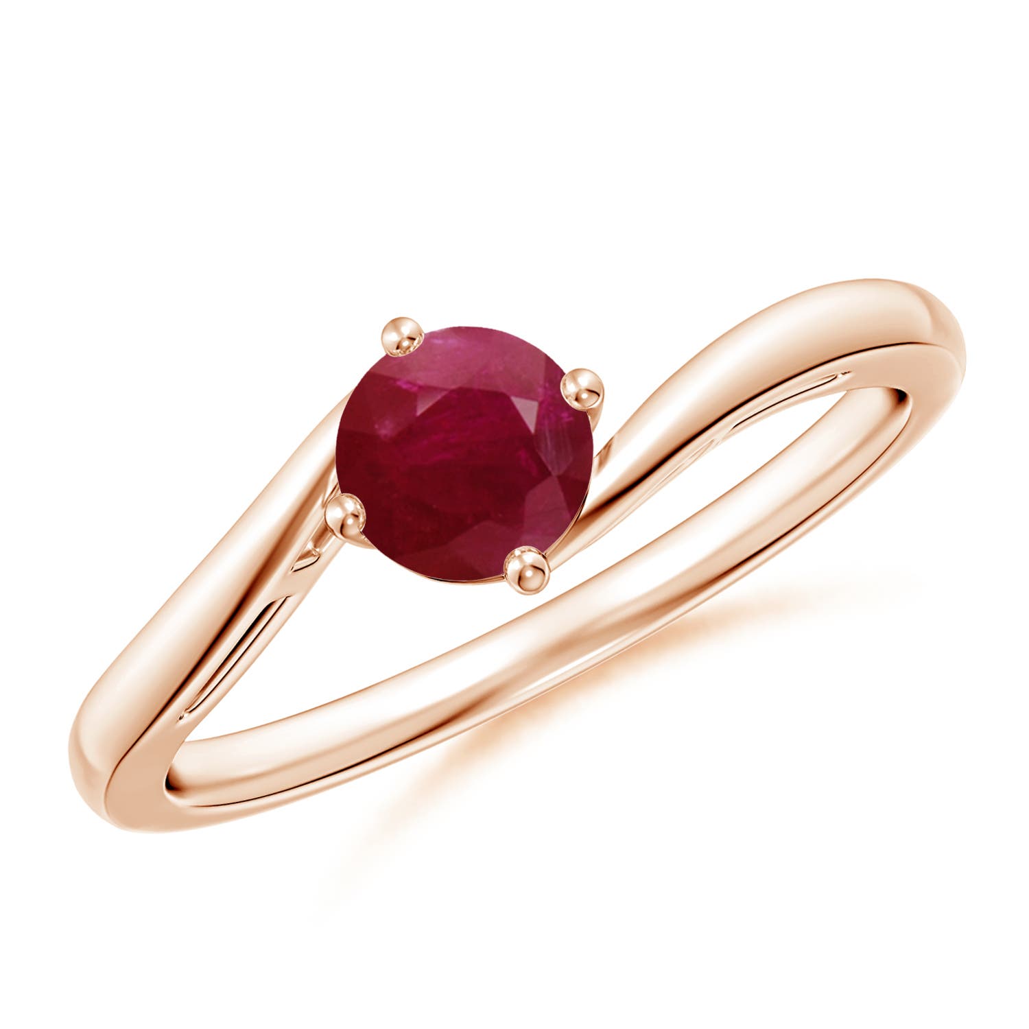 A - Ruby / 0.6 CT / 14 KT Rose Gold