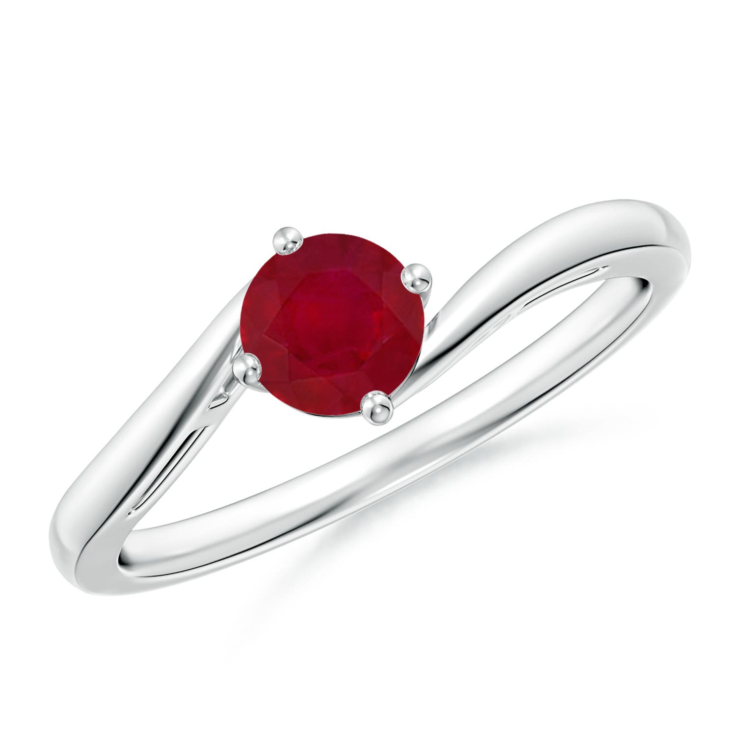 AA - Ruby / 0.6 CT / 14 KT White Gold