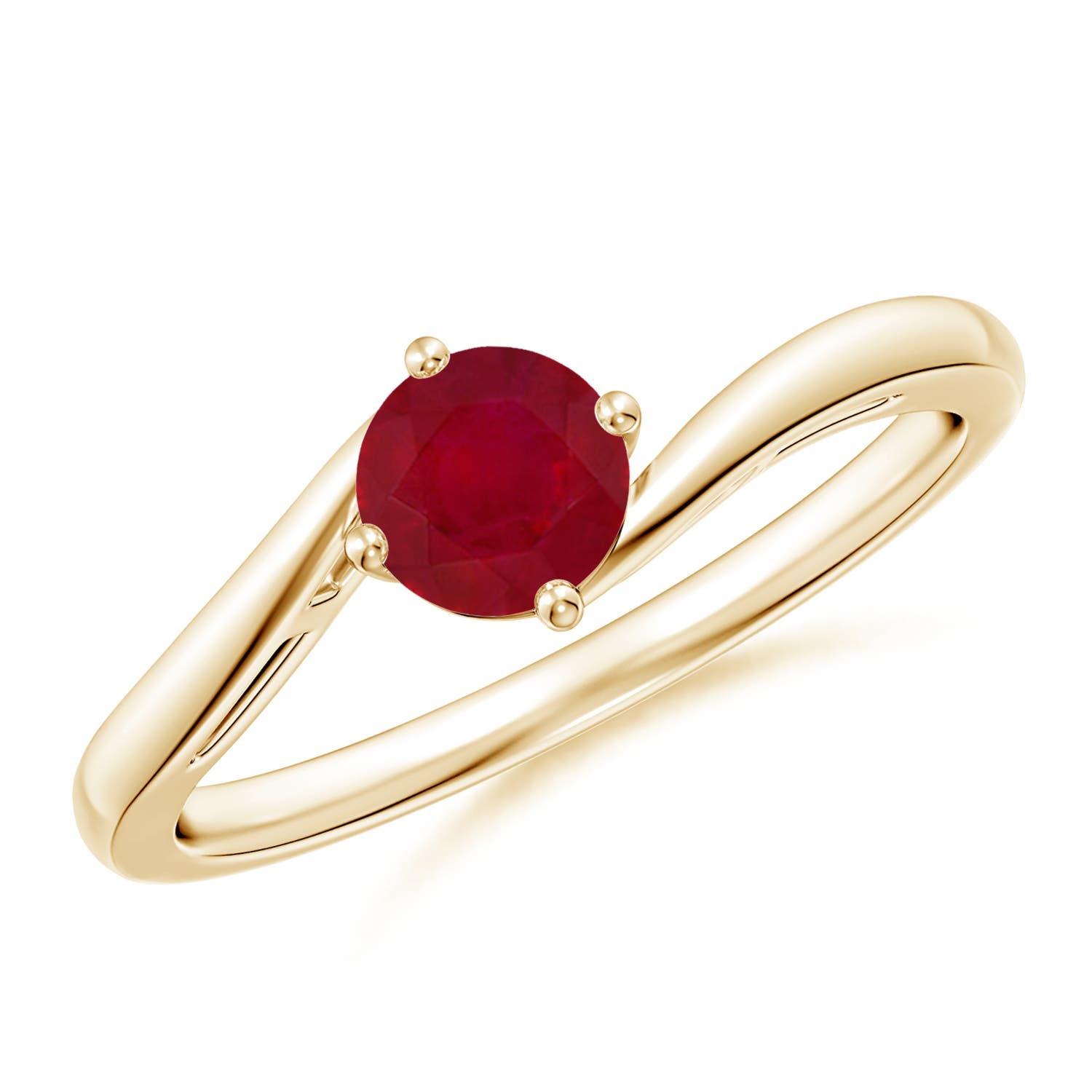 AA - Ruby / 0.6 CT / 14 KT Yellow Gold