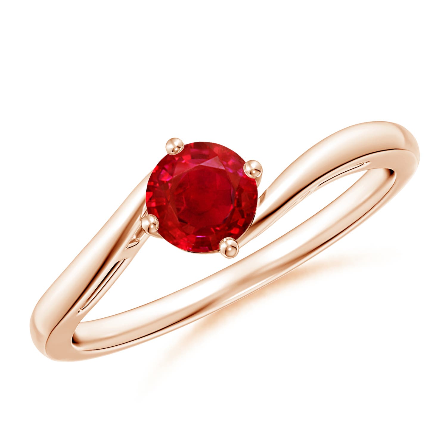 AAA - Ruby / 0.6 CT / 14 KT Rose Gold