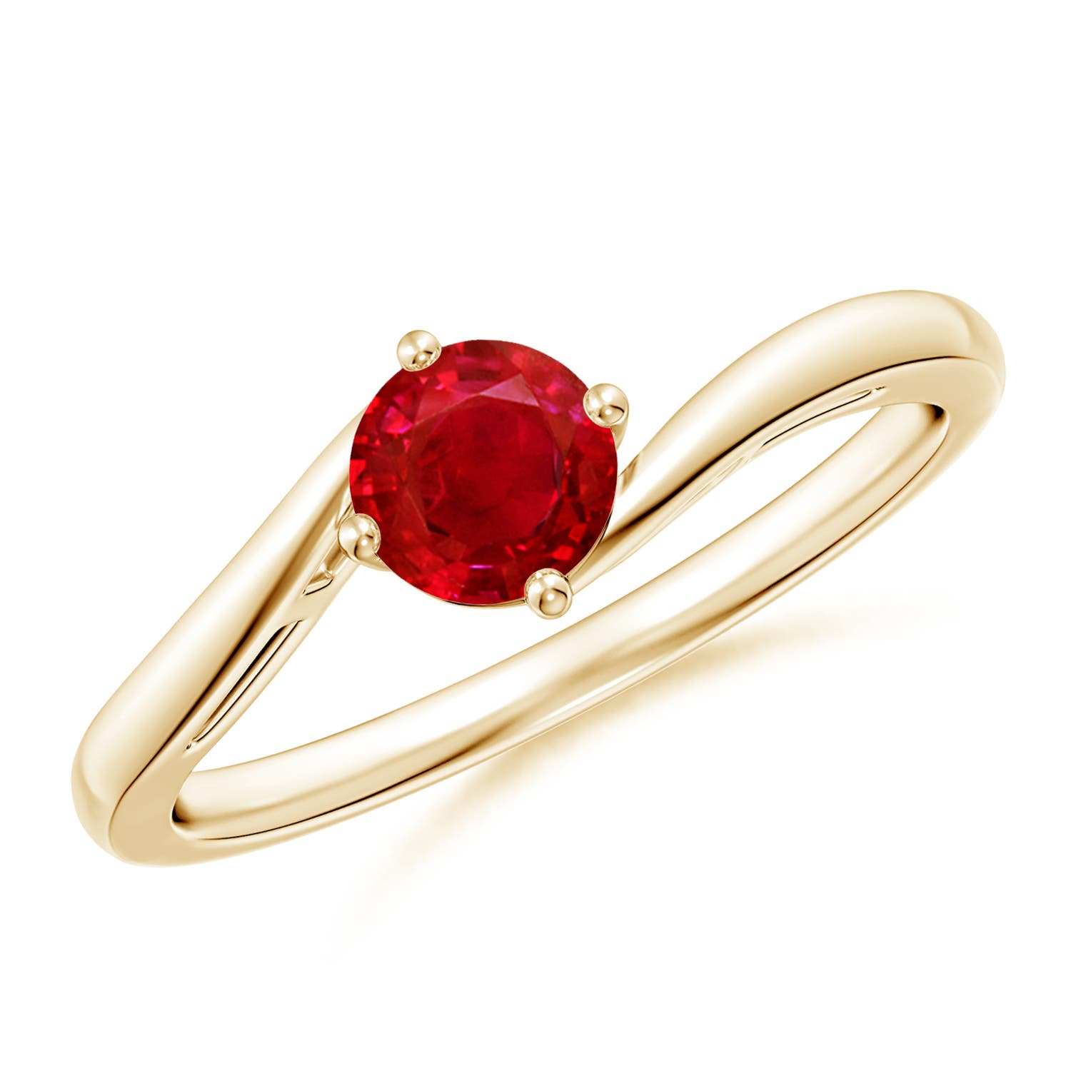 AAA - Ruby / 0.6 CT / 14 KT Yellow Gold