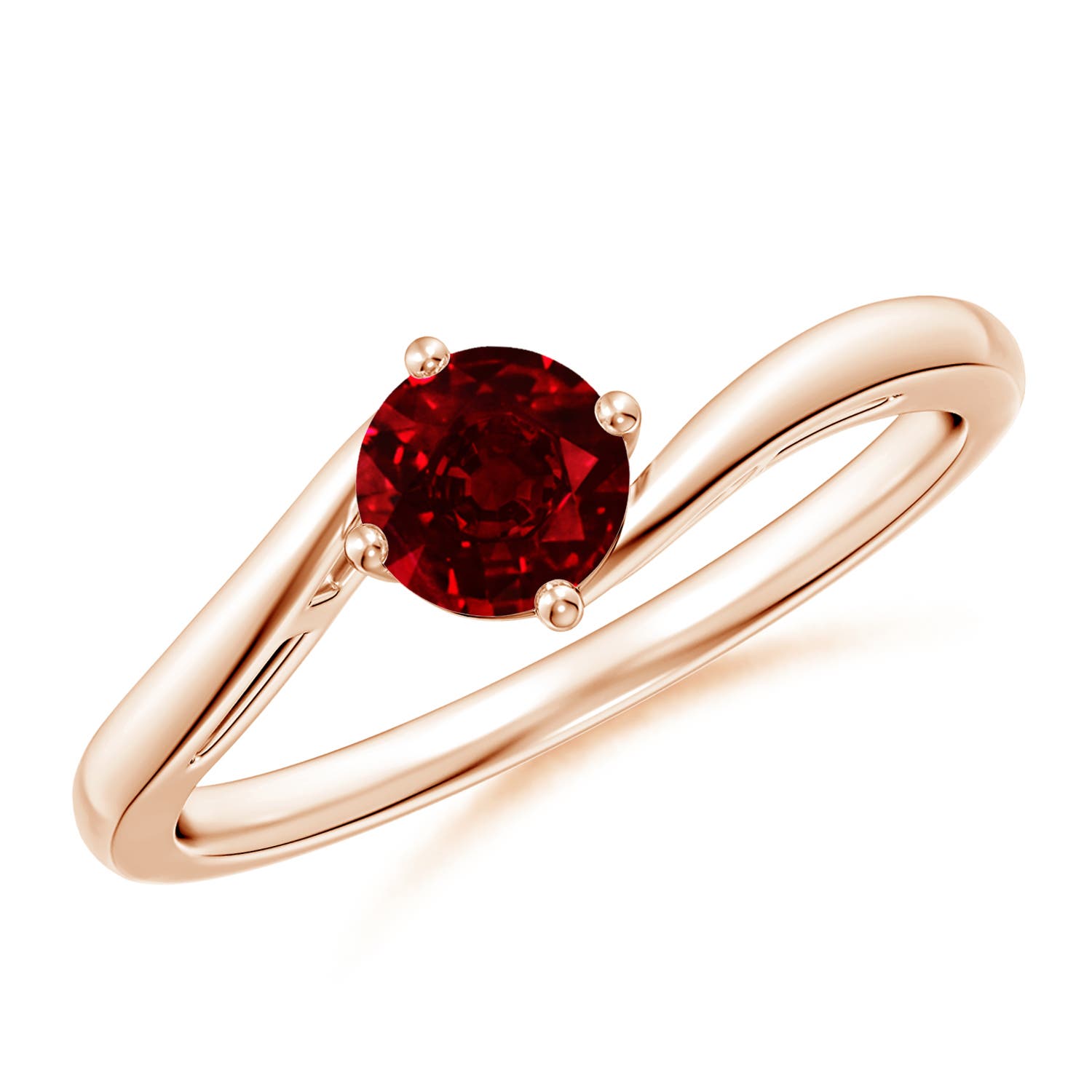 AAAA - Ruby / 0.6 CT / 14 KT Rose Gold