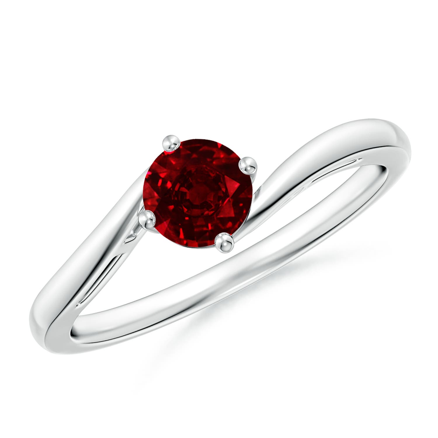 AAAA - Ruby / 0.6 CT / 14 KT White Gold