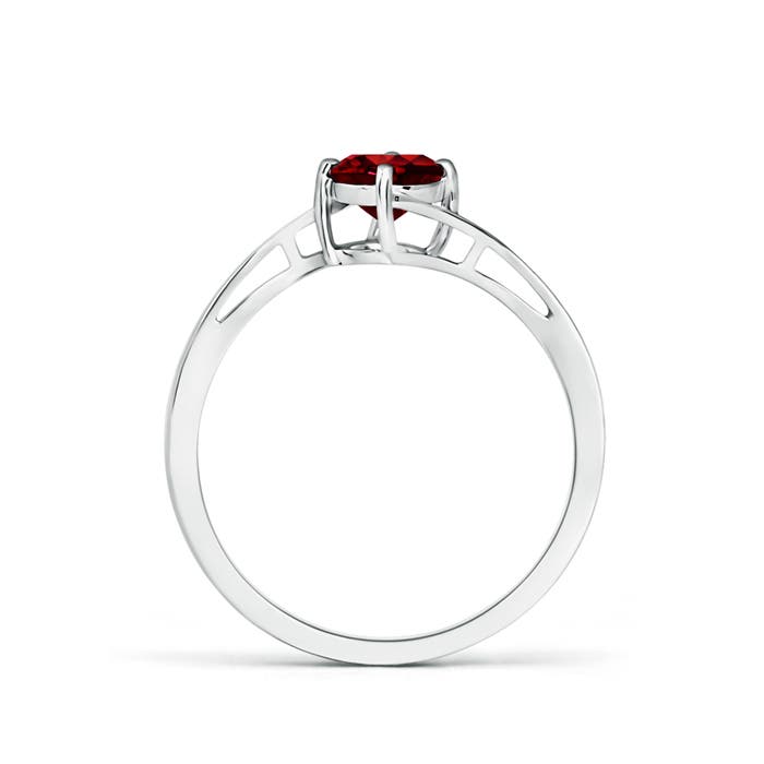 AAAA - Ruby / 0.6 CT / 14 KT White Gold