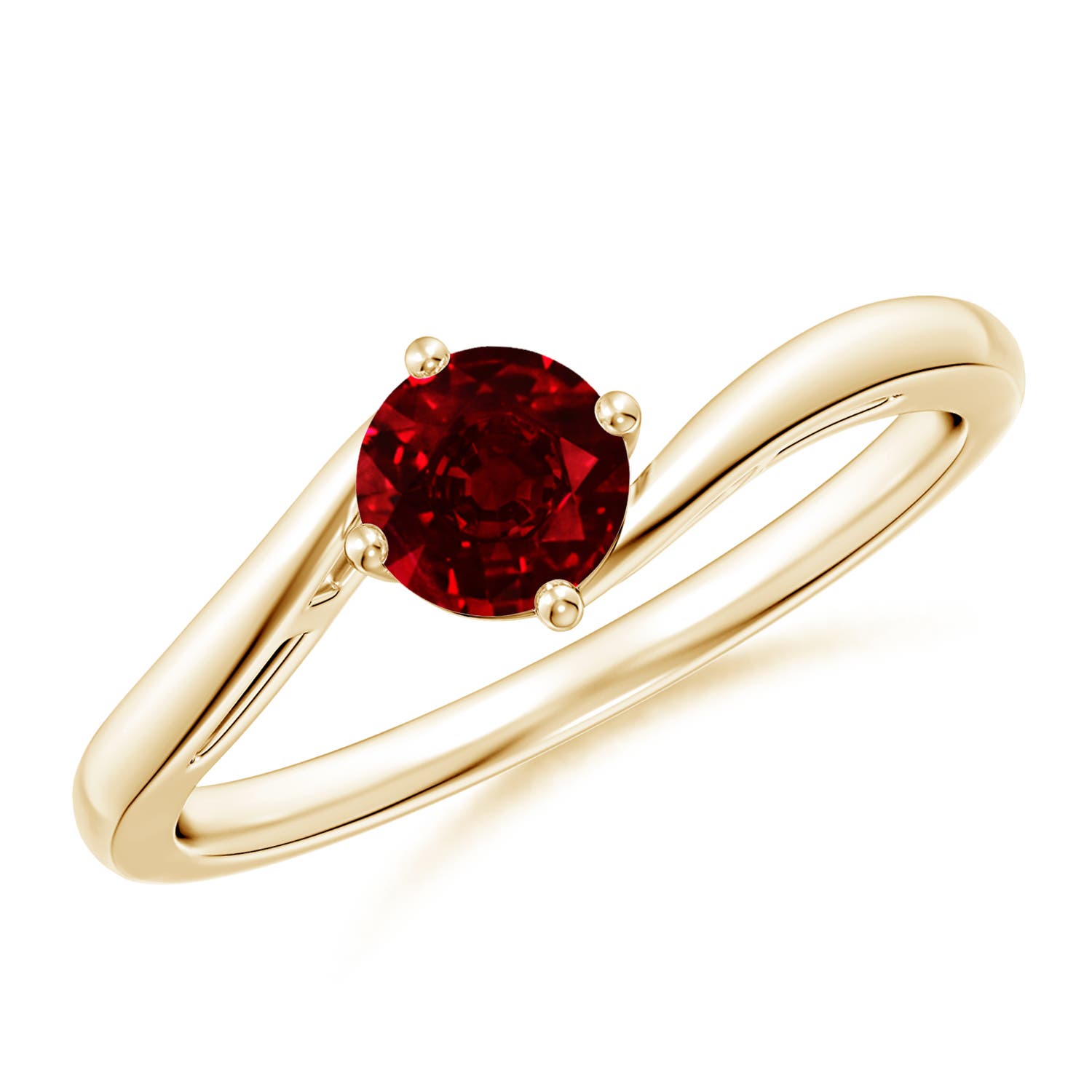 AAAA - Ruby / 0.6 CT / 14 KT Yellow Gold