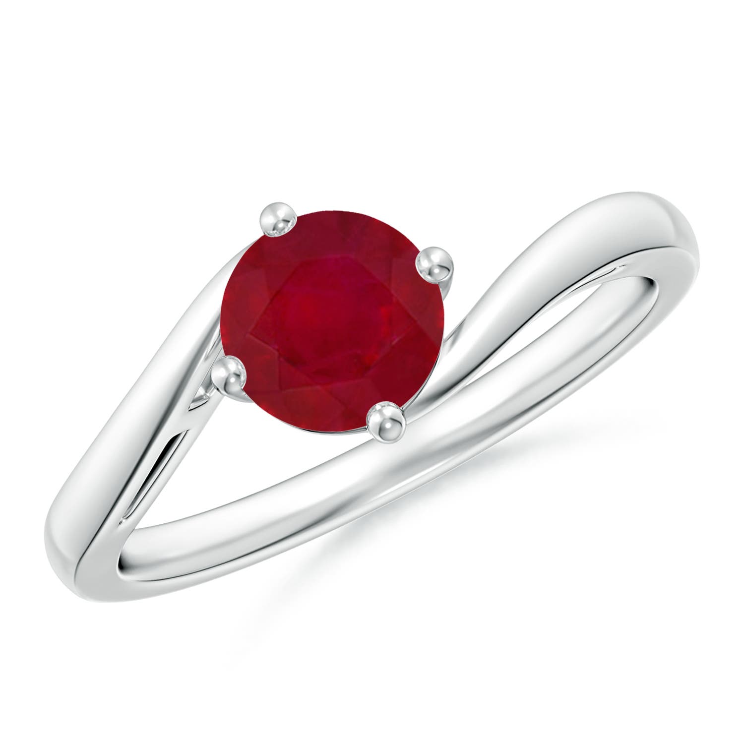 AA - Ruby / 1 CT / 14 KT White Gold