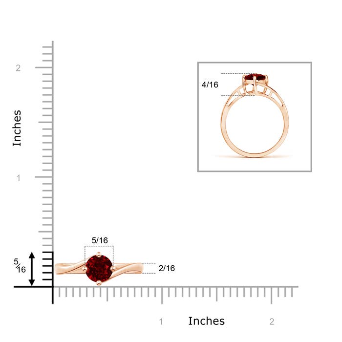 AAAA - Ruby / 1 CT / 14 KT Rose Gold