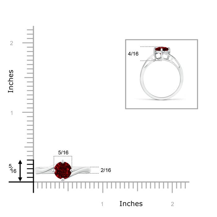 AAAA - Ruby / 1 CT / 14 KT White Gold