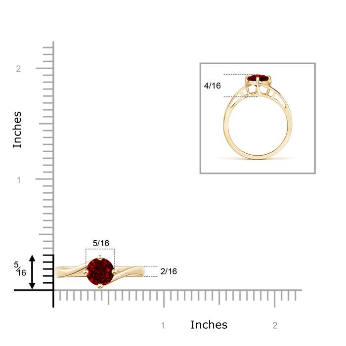 AAAA - Ruby / 1 CT / 14 KT Yellow Gold