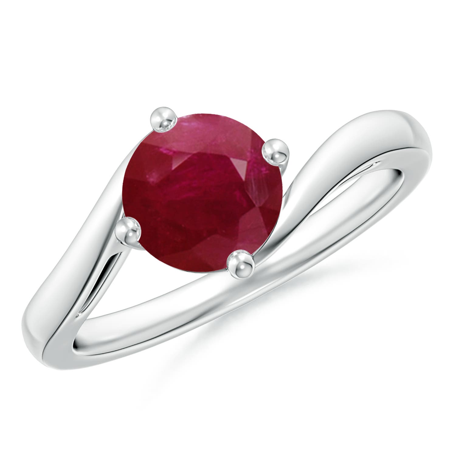 A - Ruby / 1.4 CT / 14 KT White Gold