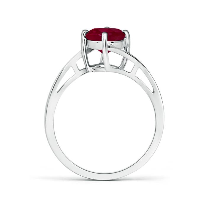 A - Ruby / 1.4 CT / 14 KT White Gold