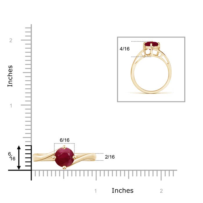 A - Ruby / 1.4 CT / 14 KT Yellow Gold