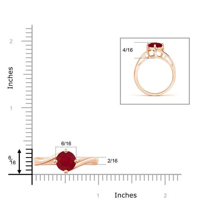 AA - Ruby / 1.4 CT / 14 KT Rose Gold