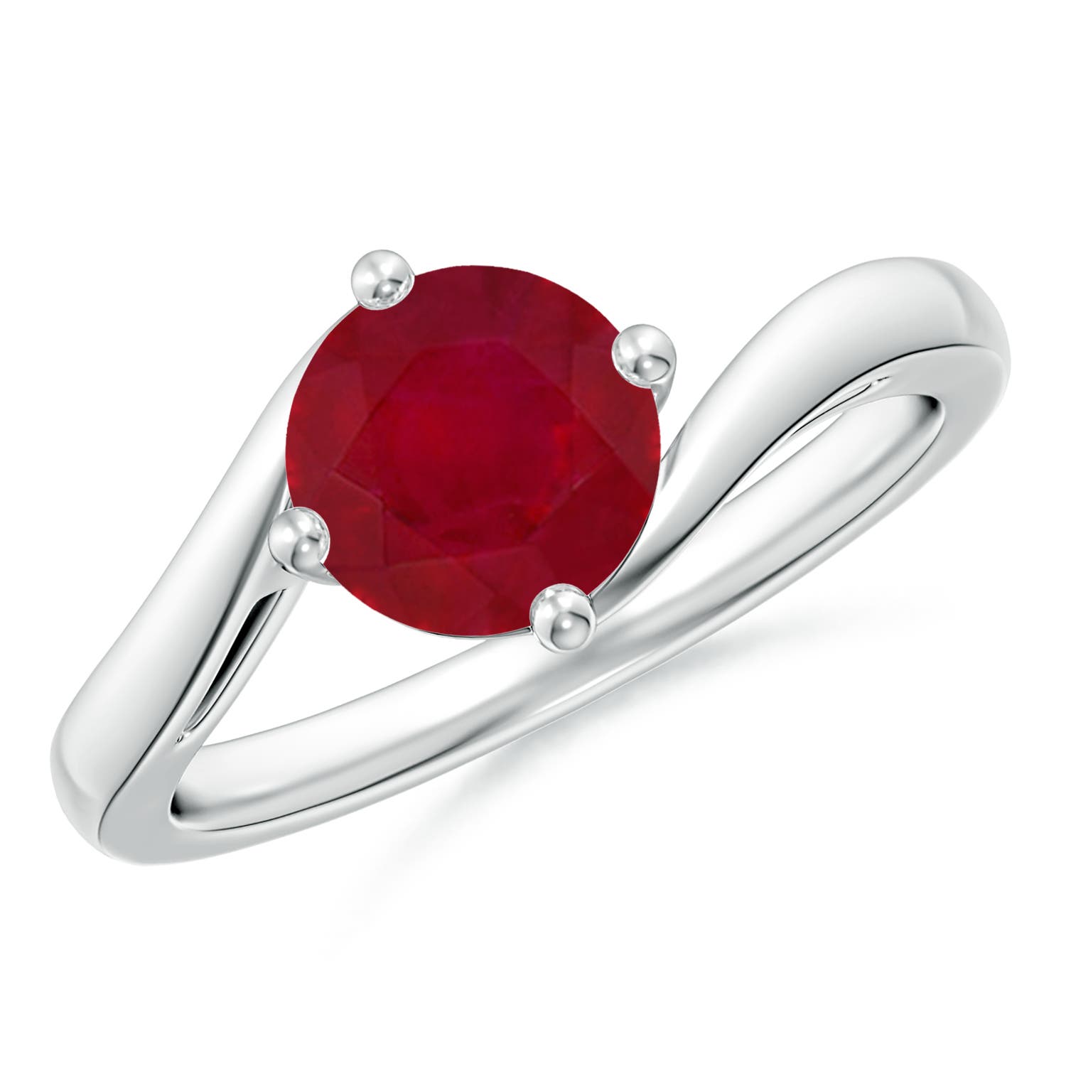 AA - Ruby / 1.4 CT / 14 KT White Gold