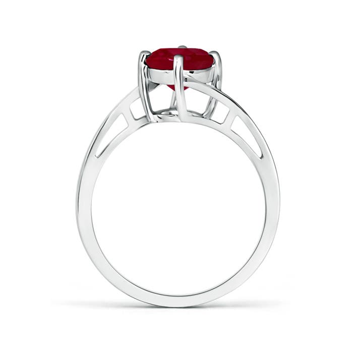 AA - Ruby / 1.4 CT / 14 KT White Gold