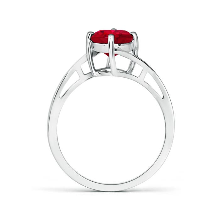 AAA - Ruby / 1.4 CT / 14 KT White Gold