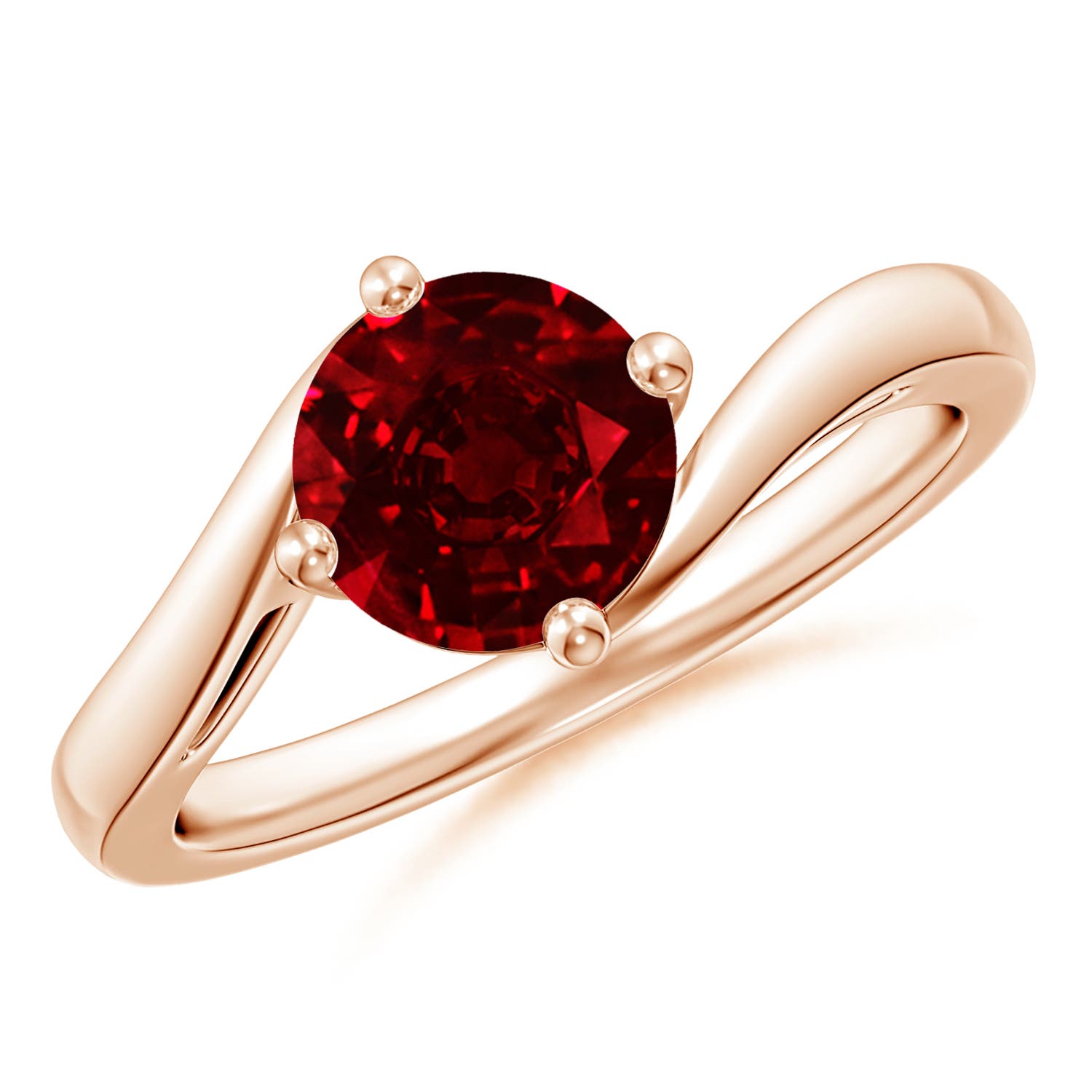 AAAA - Ruby / 1.4 CT / 14 KT Rose Gold