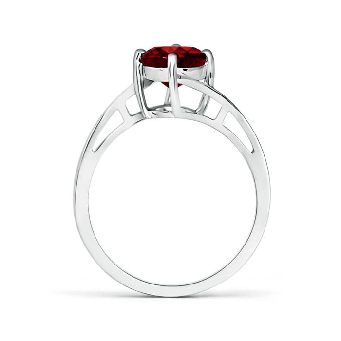 AAAA - Ruby / 1.4 CT / 14 KT White Gold