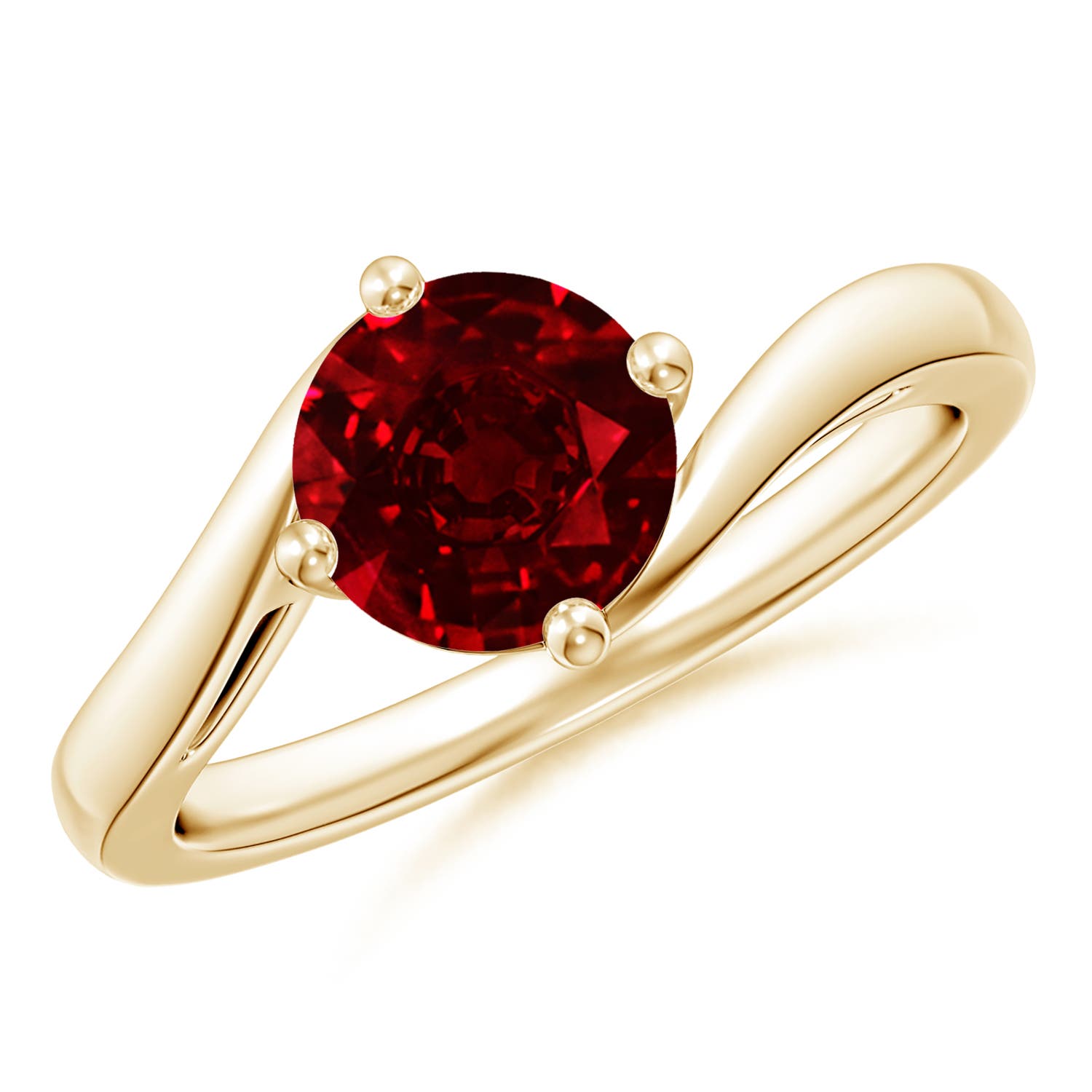 AAAA - Ruby / 1.4 CT / 14 KT Yellow Gold