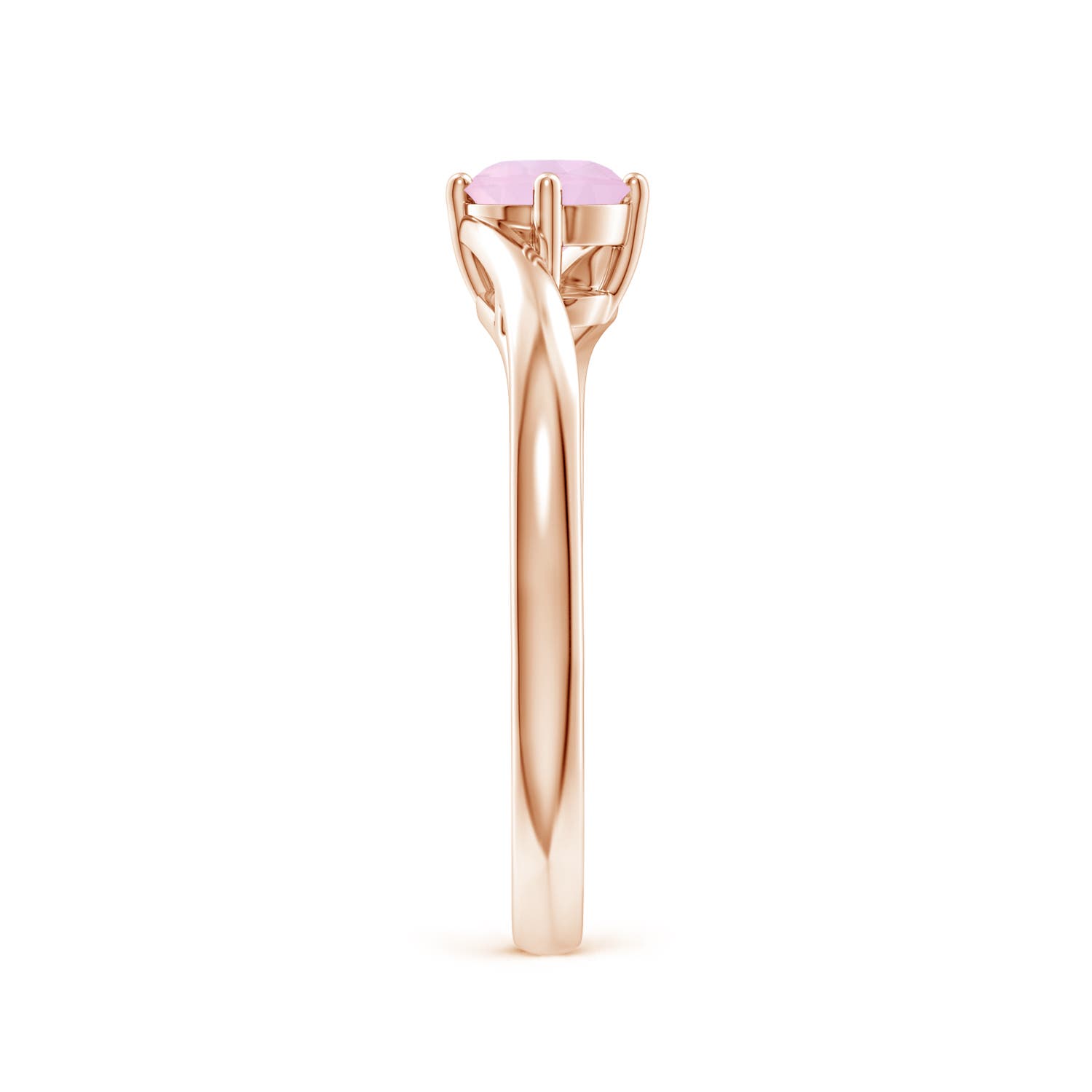 AAA - Rose Quartz / 0.5 CT / 14 KT Rose Gold