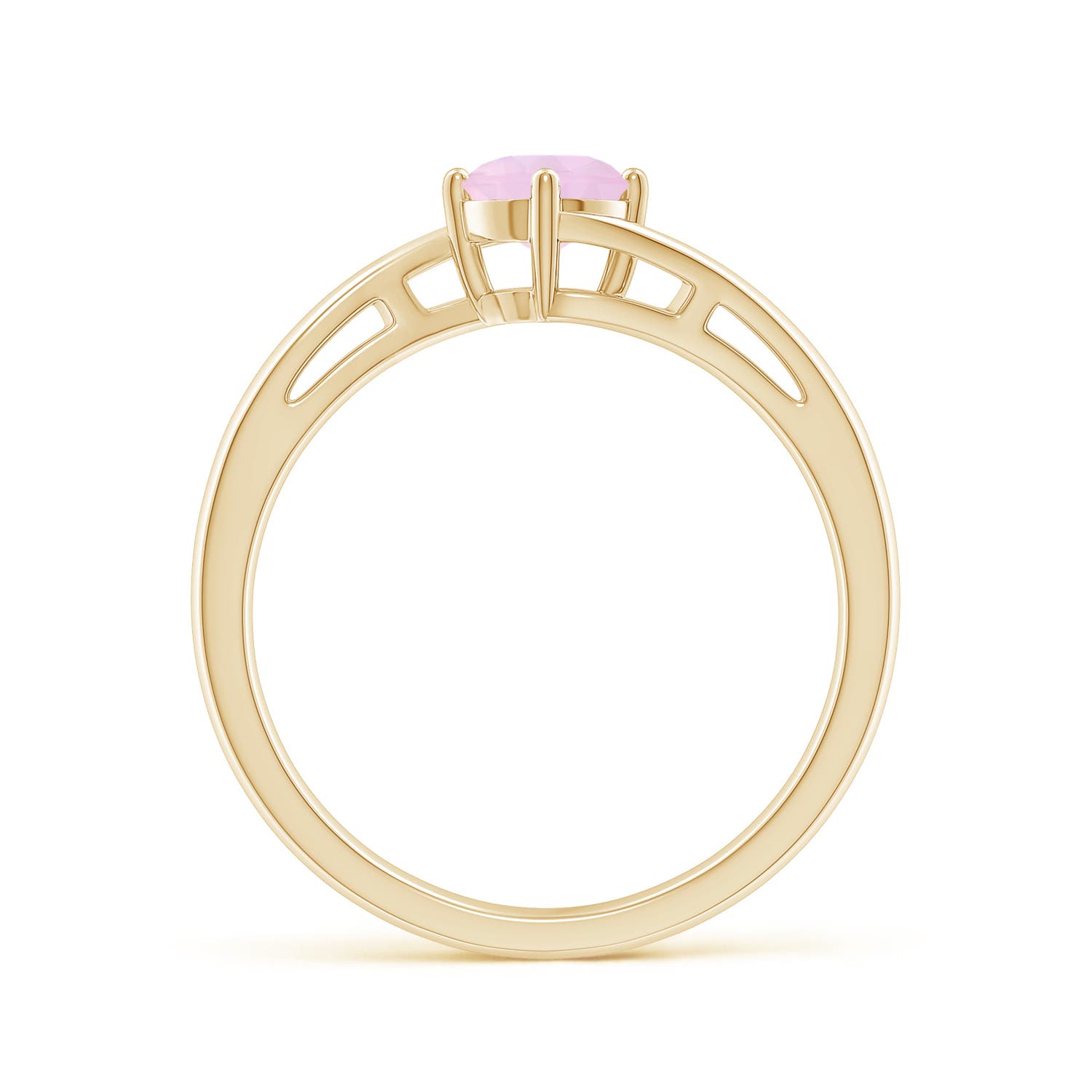 AAA - Rose Quartz / 0.5 CT / 14 KT Yellow Gold