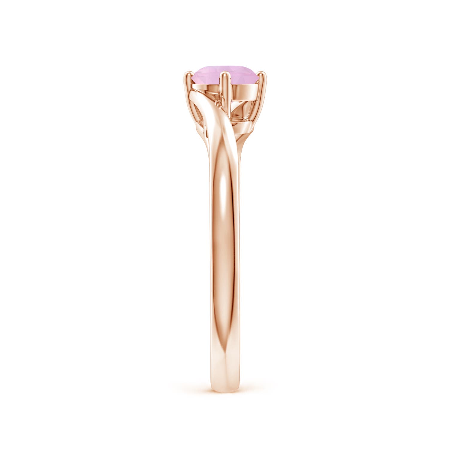 AAAA - Rose Quartz / 0.5 CT / 14 KT Rose Gold