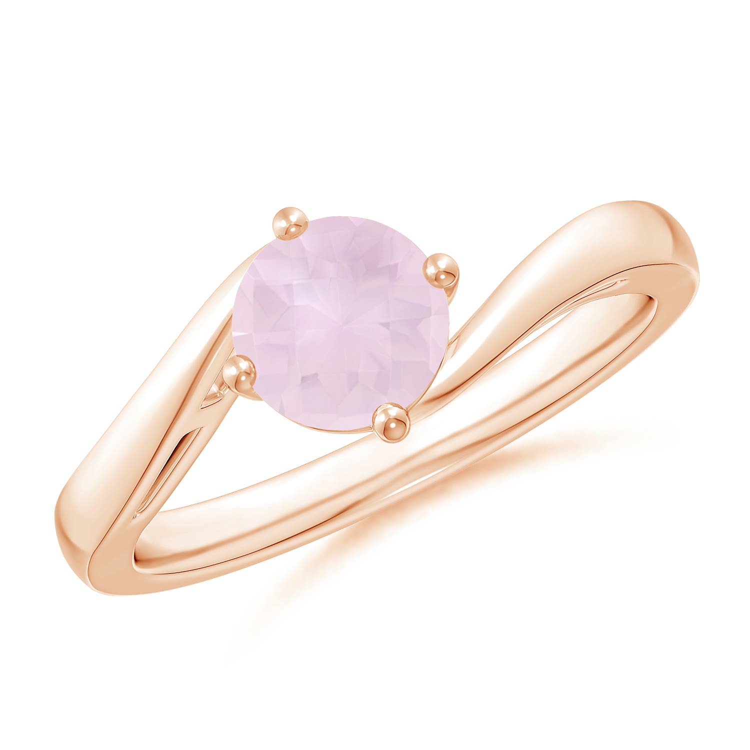 A - Rose Quartz / 0.85 CT / 14 KT Rose Gold